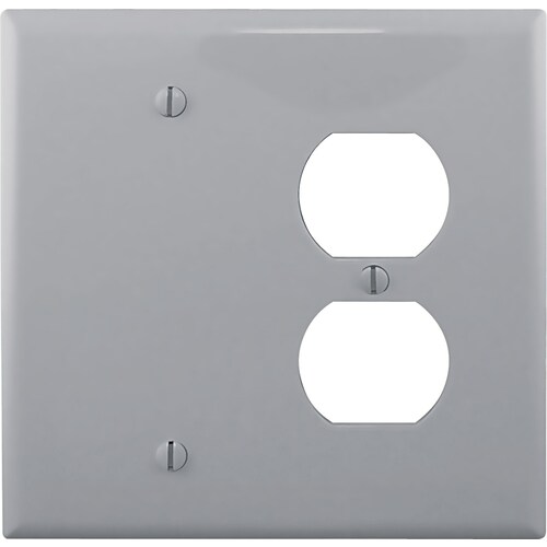 Eaton 2Gang Gray Wall Plate at