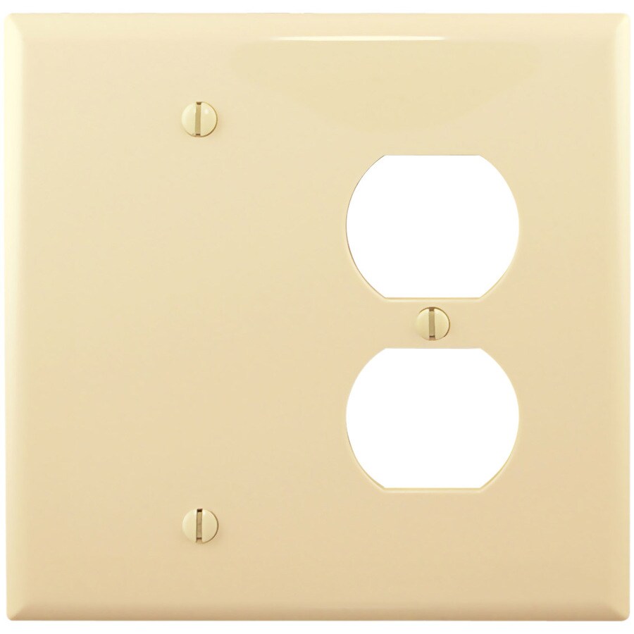Eaton 2Gang Ivory Wall Plate at