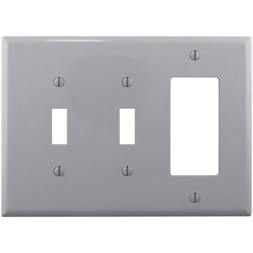 Eaton 3Gang Gray Wall Plate in the Wall Plates department at