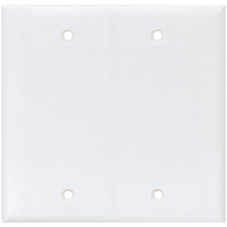 Eaton 2-Gang White Blank Wall Plate