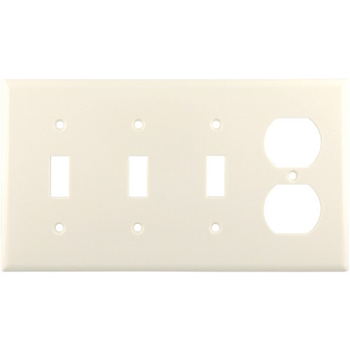 Eaton 4Gang Light Almond Wall Plate in the Wall Plates department at