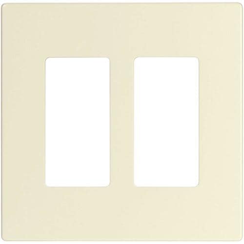 Eaton 2Gang Light Almond Double Decorator Screwless Midsize Wall Plate