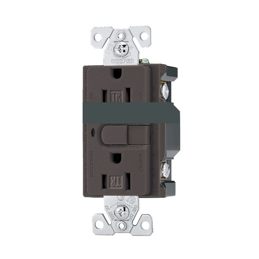 Cooper Wiring Devices 9566SG 15-Amp Silver Granite Decorator Single Electrical Outlet