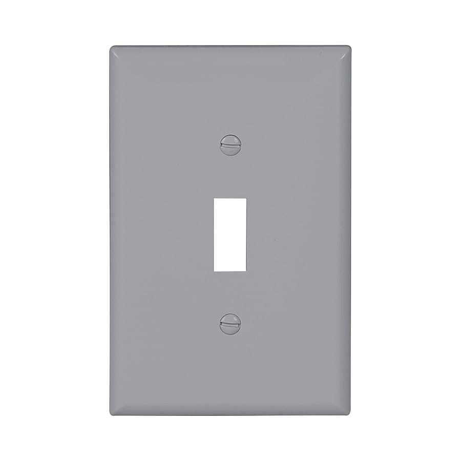 Eaton 1Gang Gray Single Midsize Wall Plate at