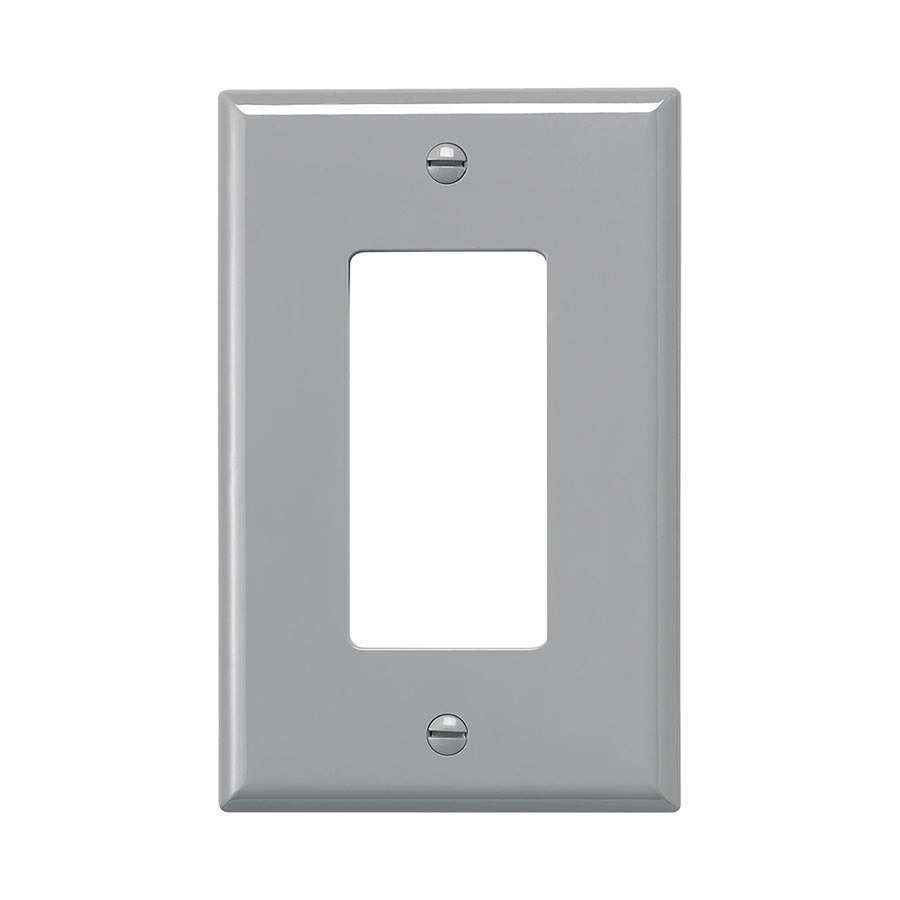 Eaton 1Gang Gray Single Midsize Wall Plate at