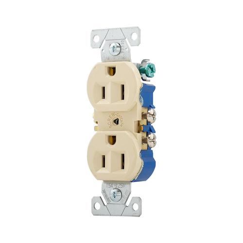 Eaton Ivory 15-Amp Duplex Outlet Residential (10-Pack) Outlet at Lowes.com