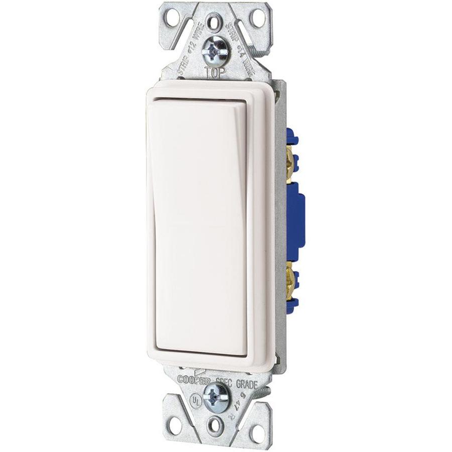 Eaton 15-Amp White Rocker Residential Light Switch (10 ... lighted rocker switch wiring diagram 