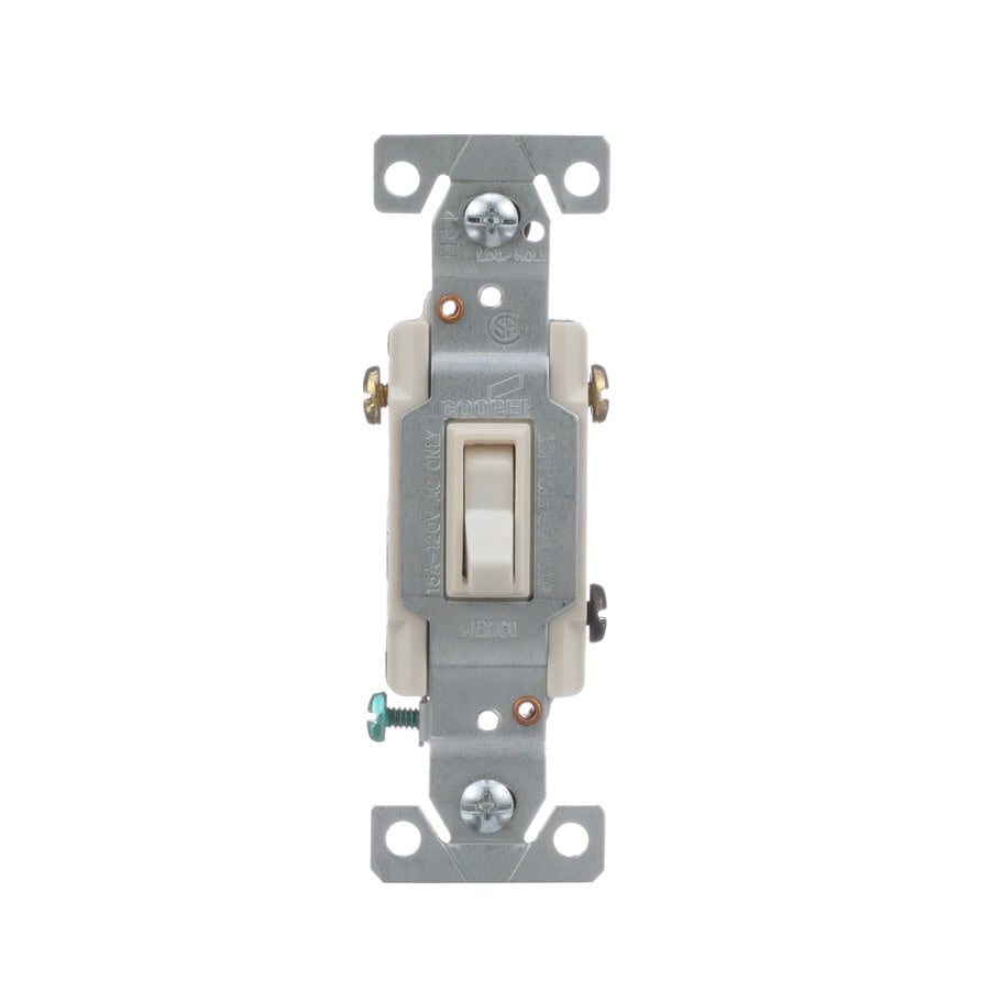 Eaton 15-Amp 3-Way Light Almond Illuminated Toggle Light Switch in the ...