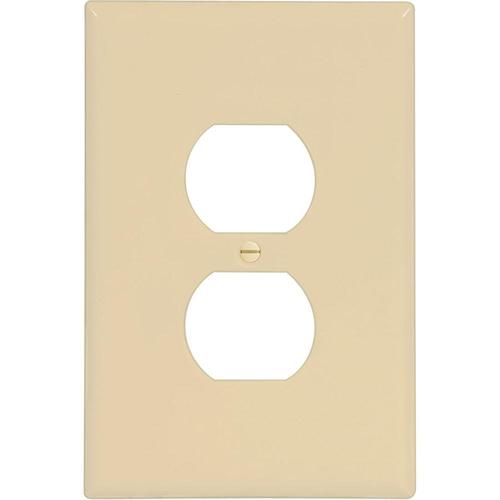 Eaton 1Gang Ivory Single Duplex Jumbo Wall Plate in the Wall Plates