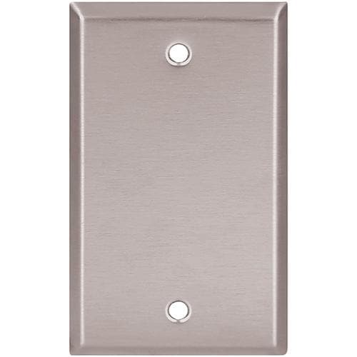 Eaton 1-Gang Stainless Steel Single Standard Wall Plate at Lowes.com