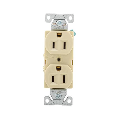 Eaton Ivory 15Amp Duplex Commercial Outlet in the Electrical Outlets