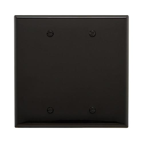 Eaton 2Gang Black Blank Midsize Wall Plate in the Wall Plates