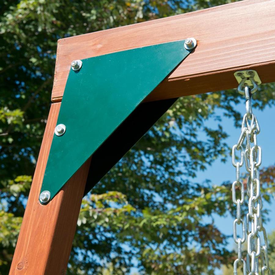 SwingNSlide Grandview Twist Complete Wood Playset with Swings at