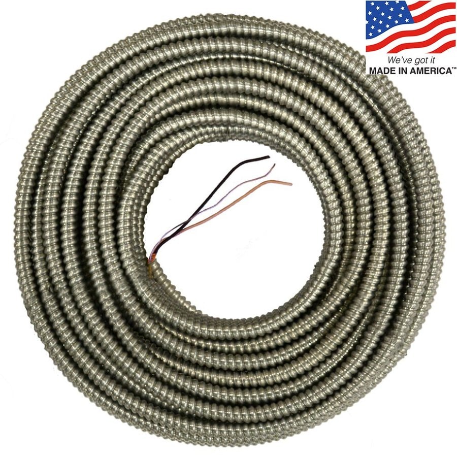 125-ft 10/2 Solid Aluminum BX Cable At Lowes.com