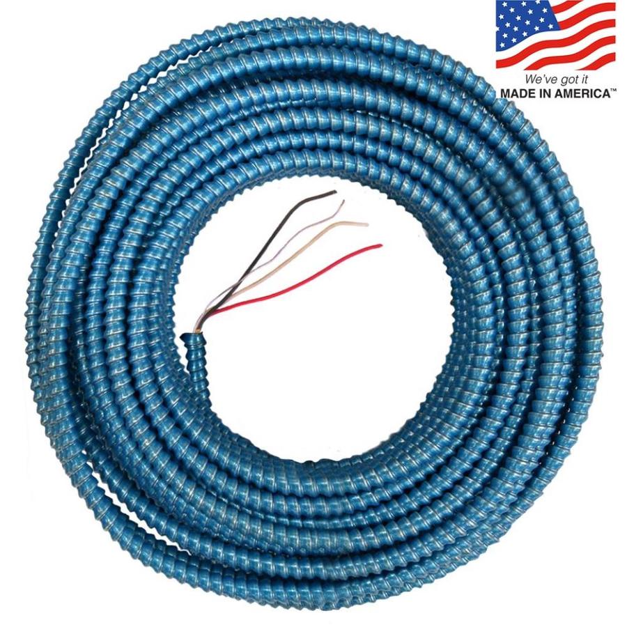 Armorlite 100ft 12/3 Solid Aluminum MC Cable in the Armored Cable