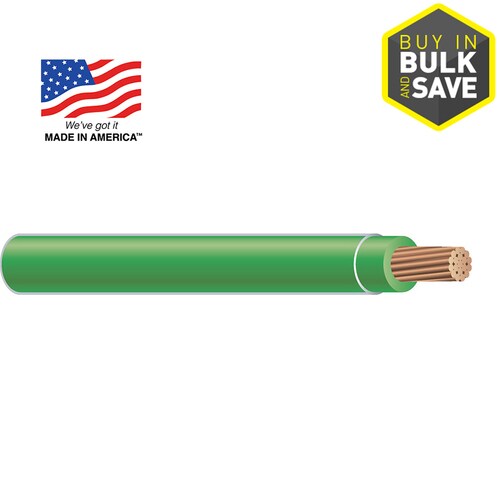 Southwire SIMpull 6 Stranded Green Copper THHN Wire (BytheFoot) in