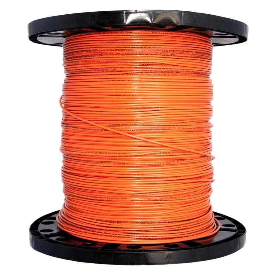 simpull awg southwire thhn stranded 2500 copper wire roll ft orange lowes