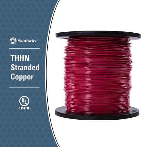 Southwire SIMpull Ft AWG Stranded Red Copper THHN Wire By The Roll In The THHN Wire By