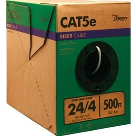 Southwire 500-ft 24 4 Cat 5e Riser Gray Data Cable Pull Box