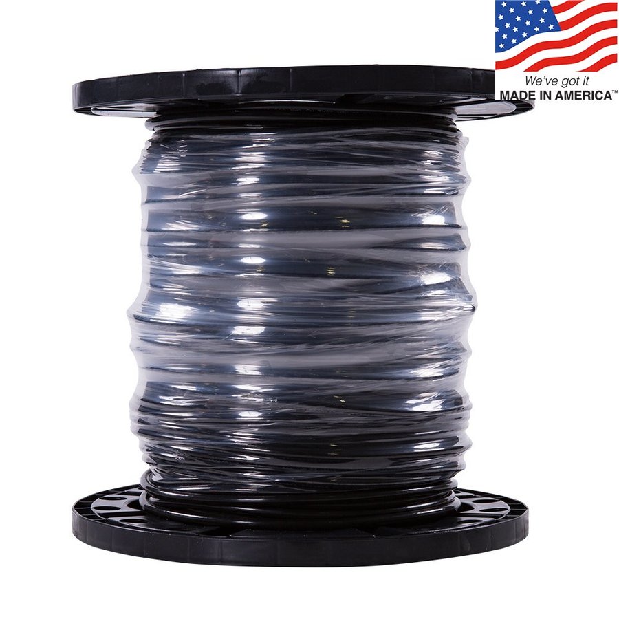 Southwire 500ft 6AWG Stranded Black Copper THHN Wire (BytheRoll) at