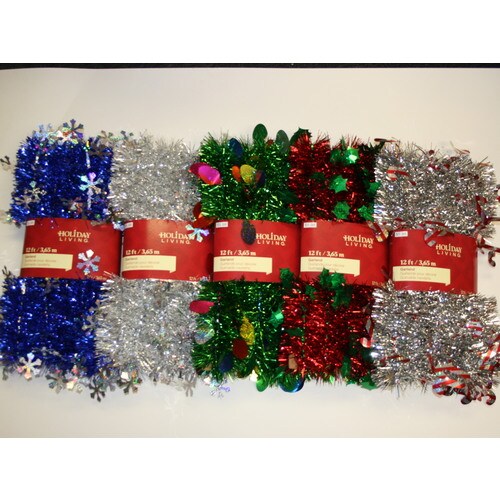 Holiday Living Indoor 12ft Tinsel Garland in the Artificial Christmas
