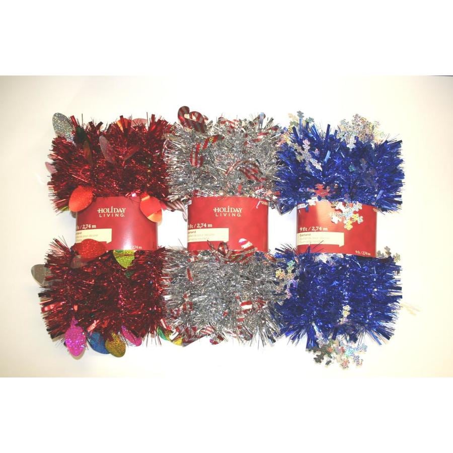 Uncategorized Tinsel And Garland shop holiday living indoor 9 ft l tinsel garland at lowes com garland