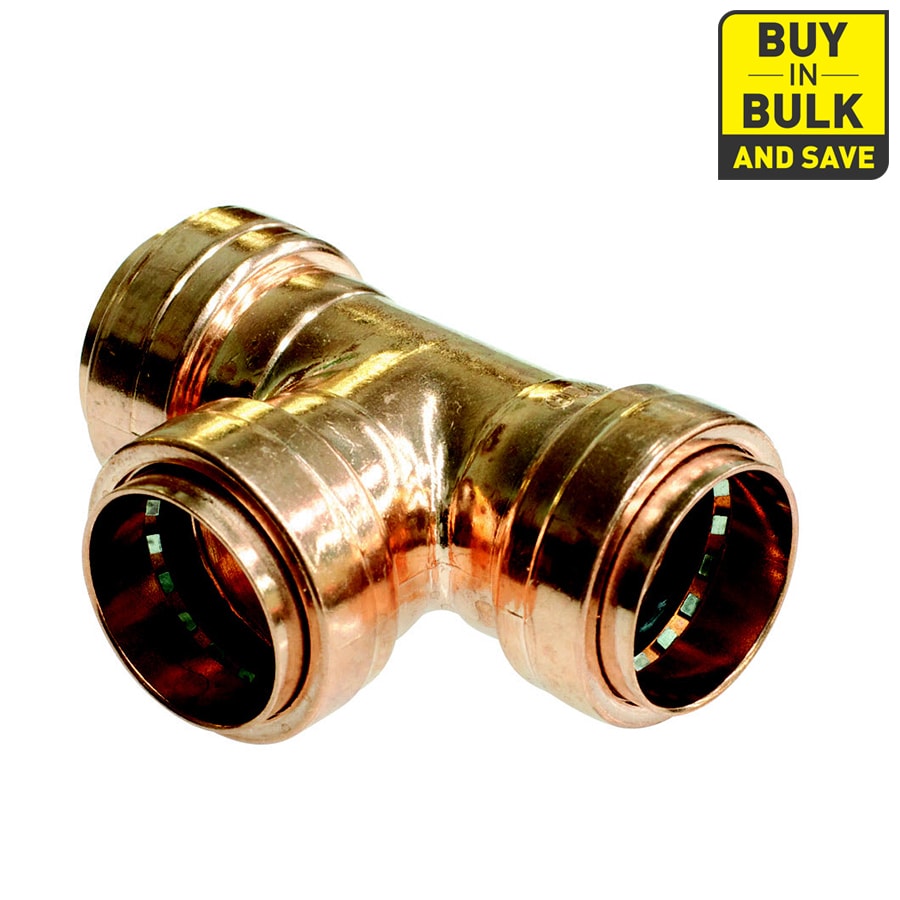 Proline Series 652-004LW Mueller Proline Copper 3/4-in x 3/4-in Push Fit Tee