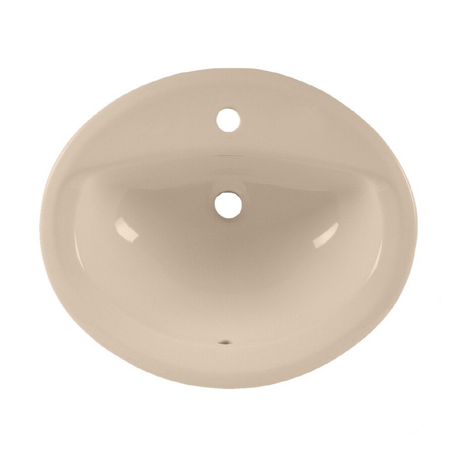 American Standard Aqualyn Fawn Beige Topmount Bath Sink in the Bathroom