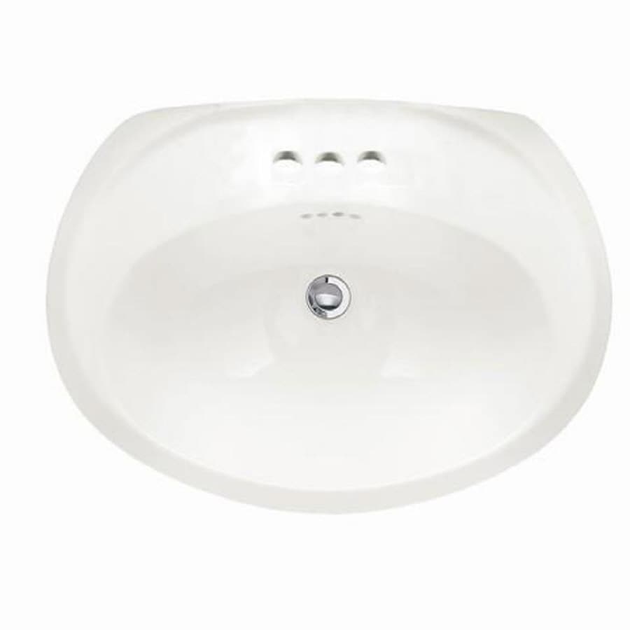 American Standard Ellisse White DropIn Oval Bathroom Sink with