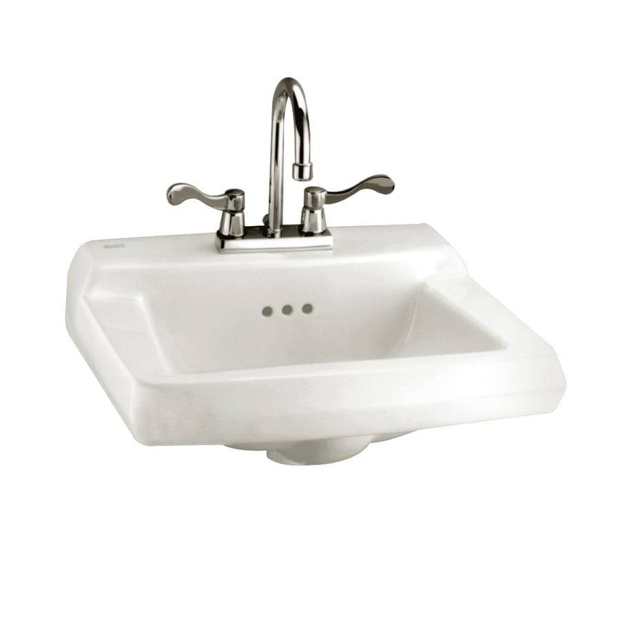 American Standard White WallMount Rectangular Bathroom Sink with