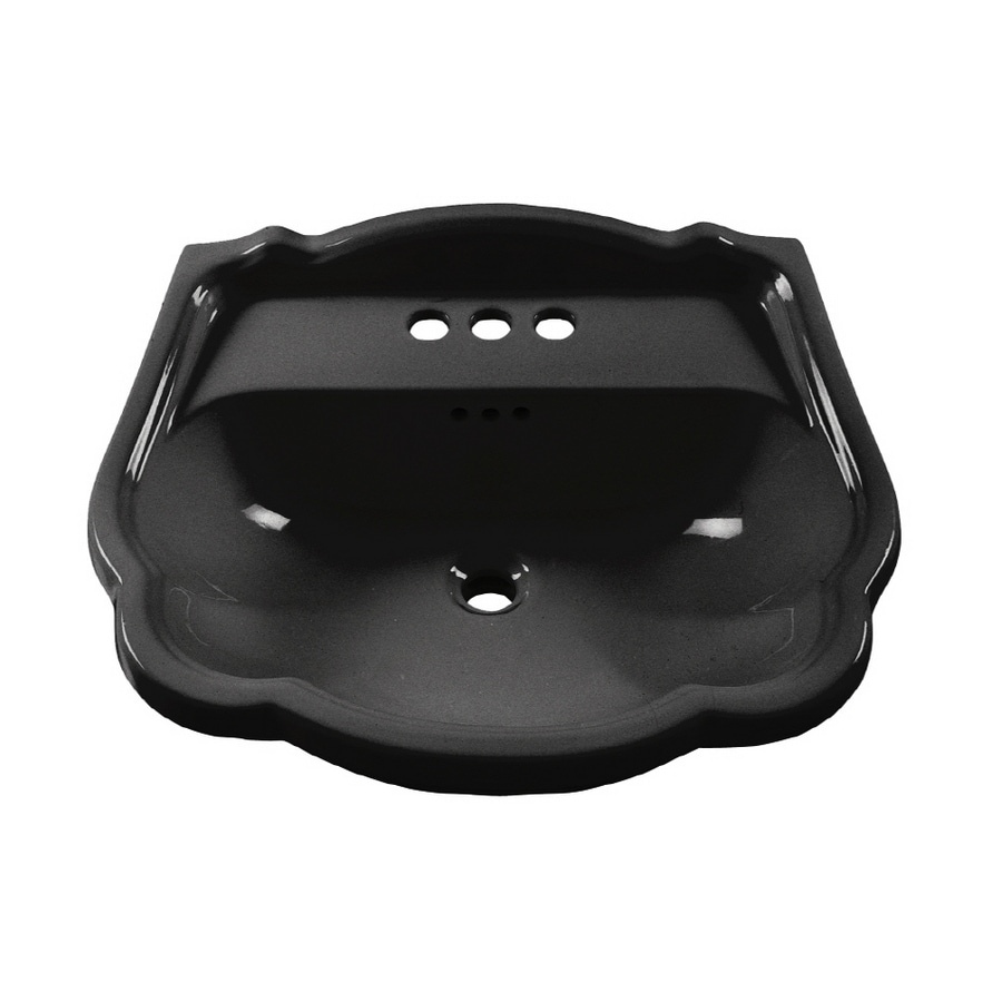 American Standard Repertoire Black Pedestal Sink Top (4" Centerset) at