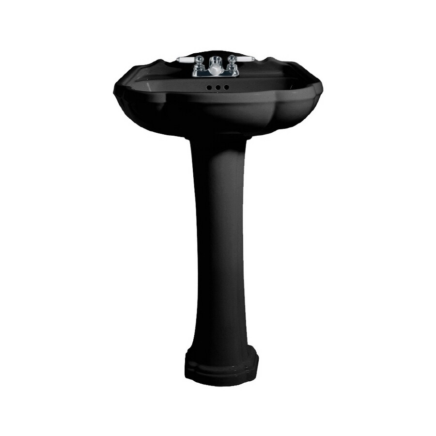 American Standard Repertoire Black Complete Pedestal Sink in the