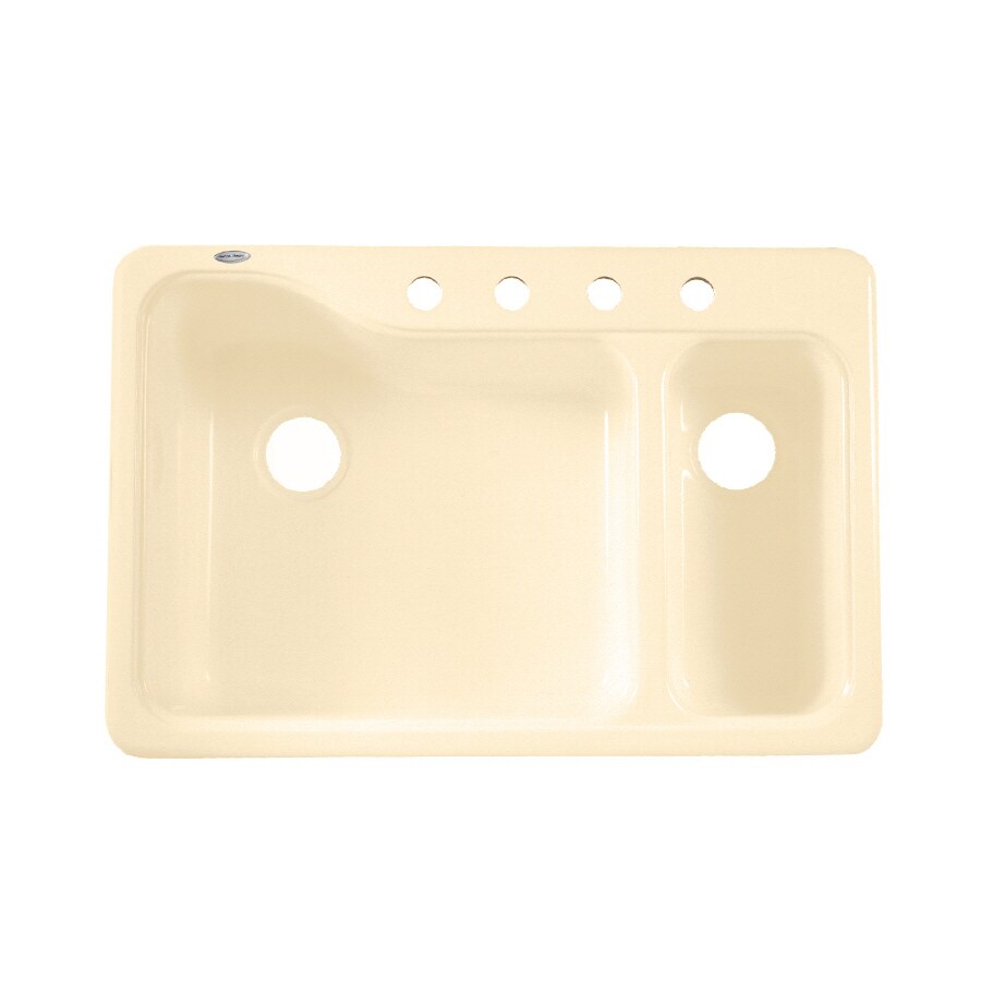 American Standard Bone 4 Hole Double Basin Porcelain Kitchen American Standard Bone 4 Hole Double Basin Porcelain Kitchen Sink