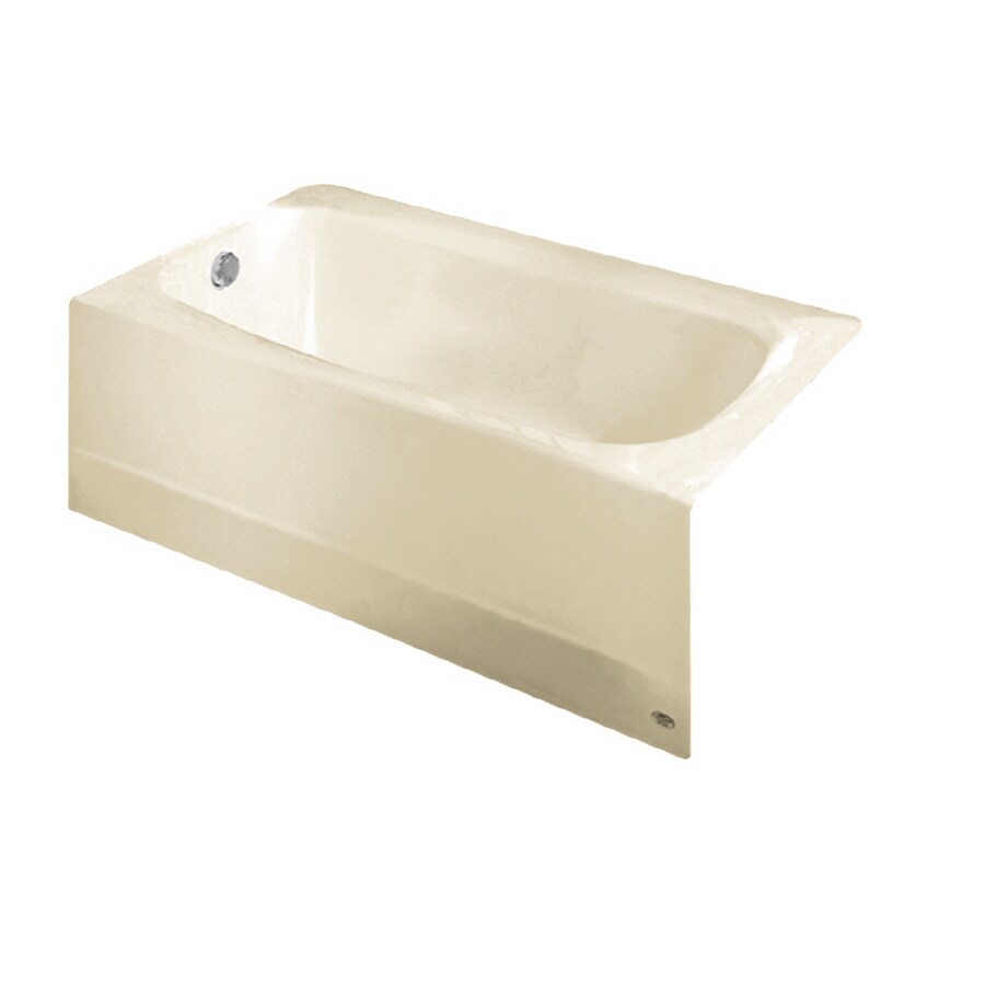 American Standard 2460.102.222 Cambridge 32-in W x 60-in L Linen Porcelain Enameled Steel Rectangular Left-Hand Drain