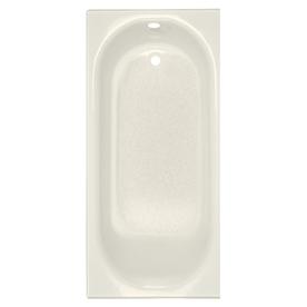 Porcelain Enameled Steel Bathtubs At Lowes American Standard Princeton 60 In Linen Porcelain Enameled Steel Oval Rectangle Left Hand