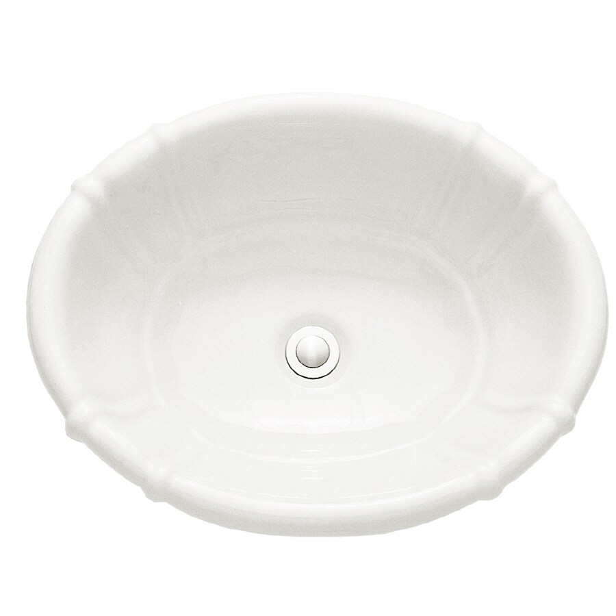 American Standard Ceramica White Topmount Oval Bath Sink in the