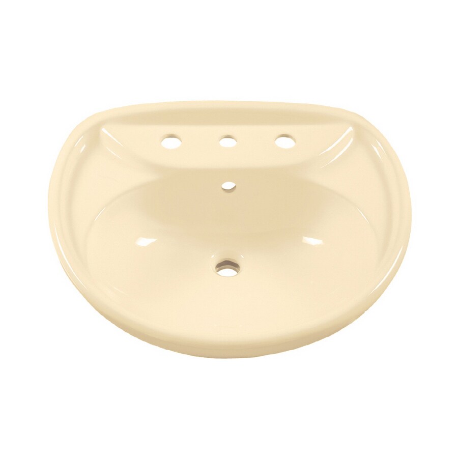 American Standard Savona Bone Pedestal Sink Top (8" Widespread) at