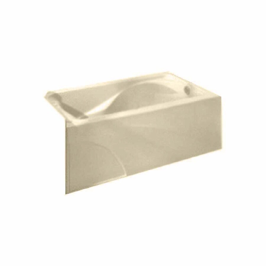 American Standard 2776.102.021 Cadet 32-in W x 60-in L Bone Acrylic Hourglass In Rectangle Right-Hand Drain