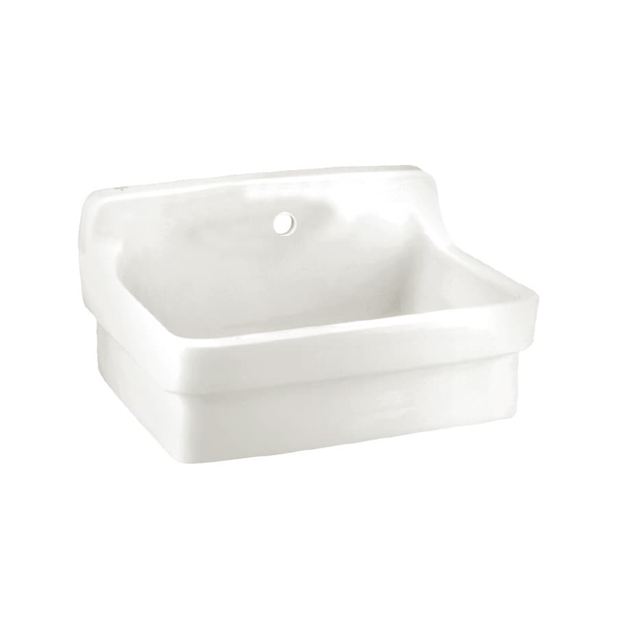 Shop American Standard White Wall-Mount Rectangular Bathroom Sink with ...