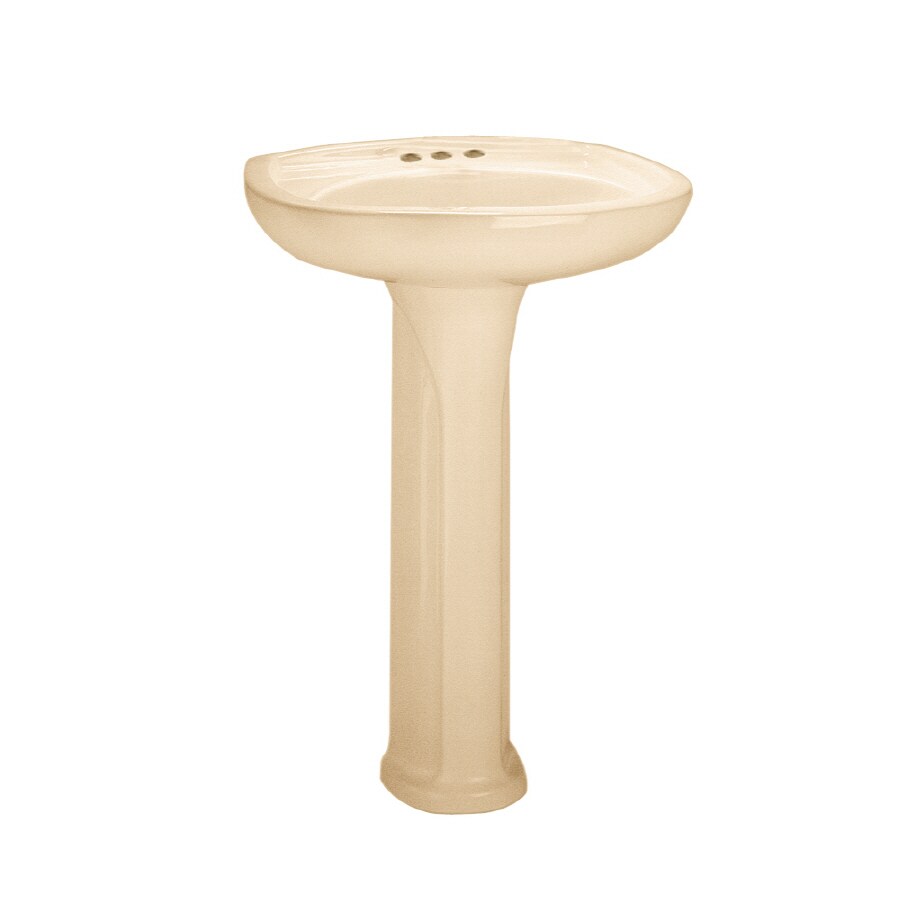 American Standard 34in H Colony Bone Complete Pedestal Sink at