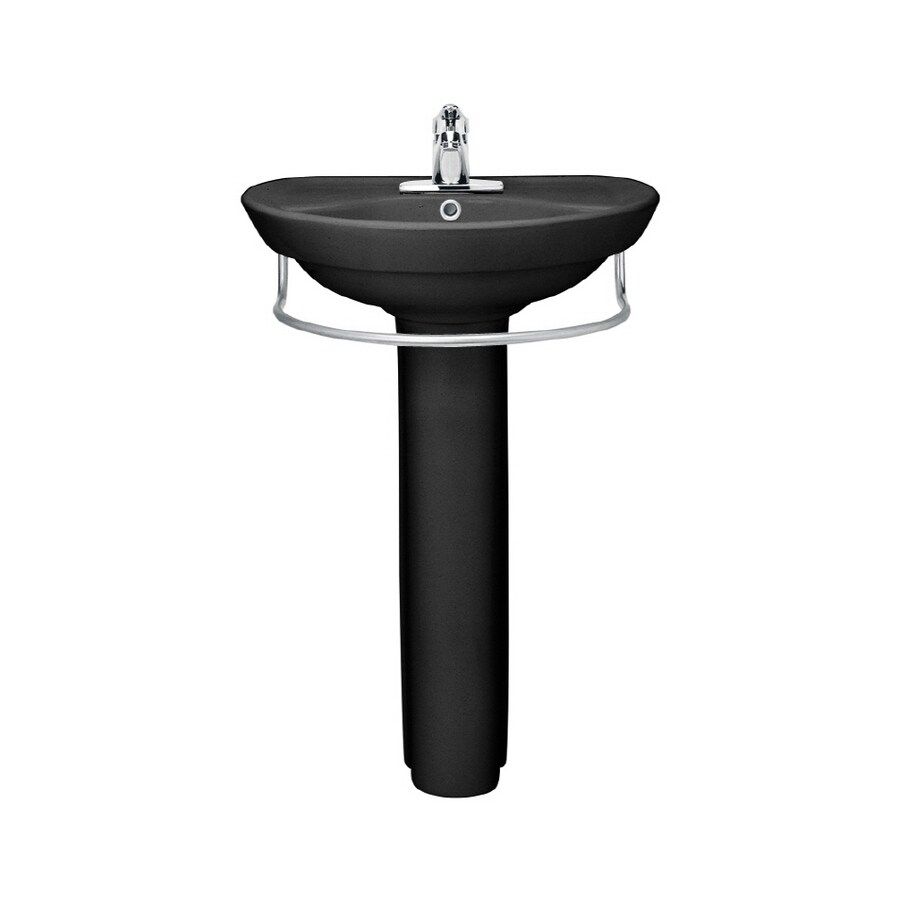 American Standard Ravenna Black Pedestal Sink Top (4" Centerset) at