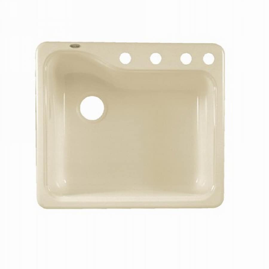 American Standard Silhouette 22-in x 25-in Bisque Single-Basin