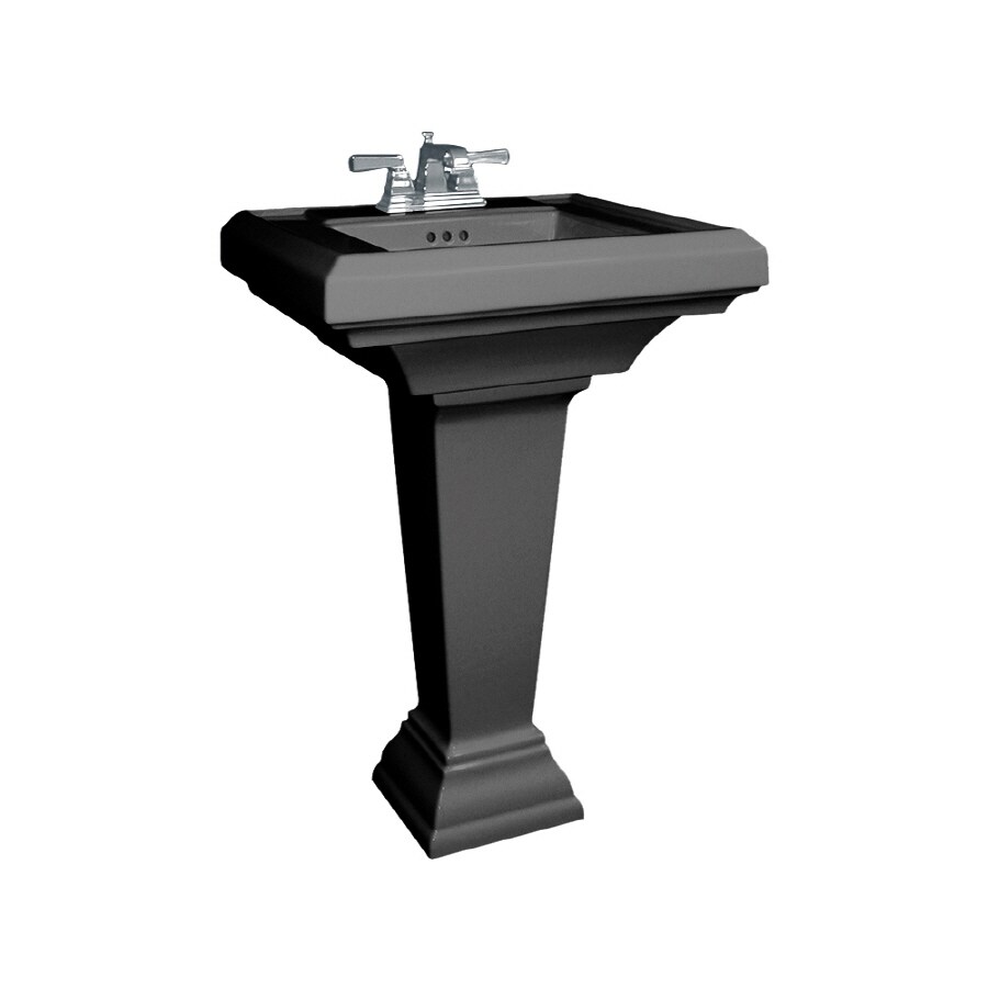 American Standard Town Square Black Pedestal Sink Top (4" Centerset) at