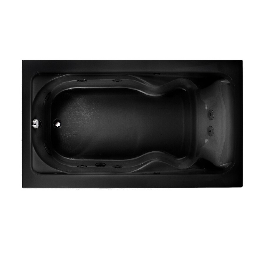 American Standard Black Acrylic DropIn Jetted Whirlpool Tub at