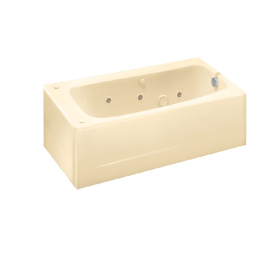 American Standard Cambridge 60in Bone Acrylic Alcove Whirlpool Tub