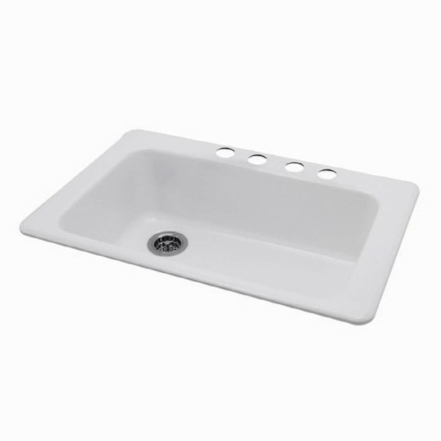 Shop American Standard Silhouette 22 In X 33 In White Heat Single for The Awesome and Interesting American Standard Porcelain Kitchen Sink for The house