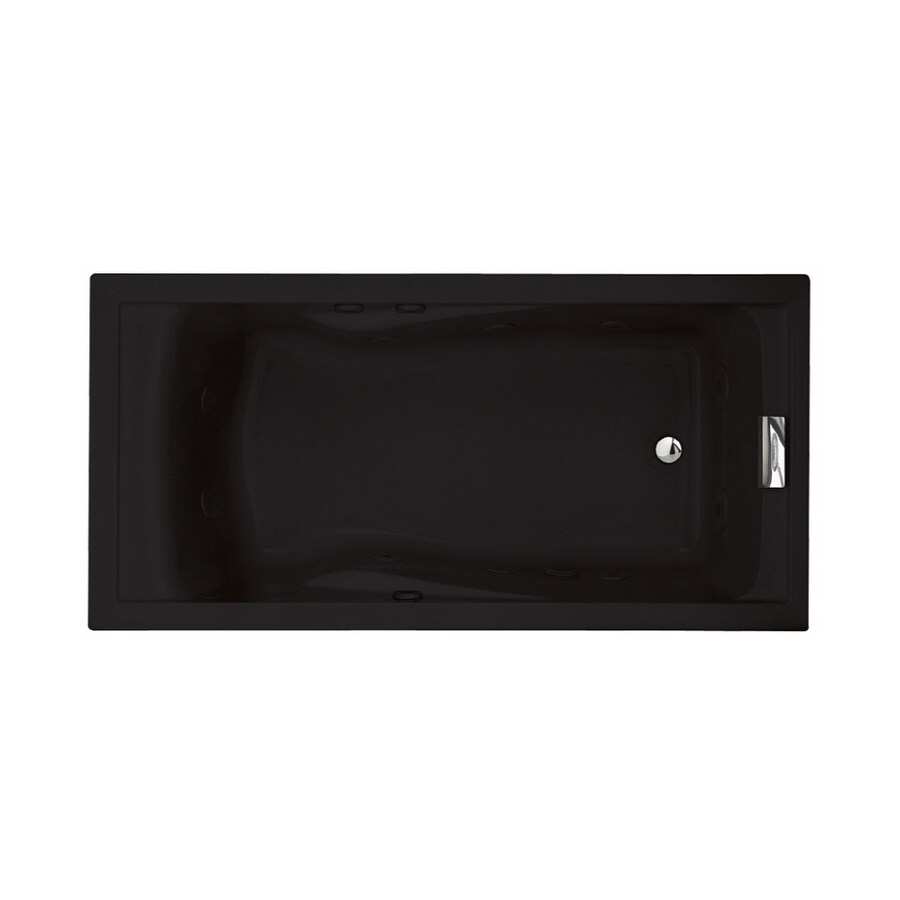 American Standard Black Acrylic DropIn Jetted Whirlpool Tub at
