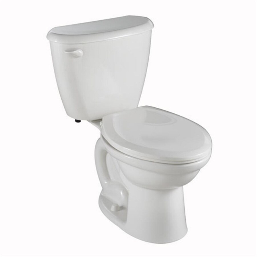 American Standard 2486.010.020 Colony White 1.6-GPF (6.06-LPF) 10-in Rough-In Round 2-Piece Standard Height Toilet