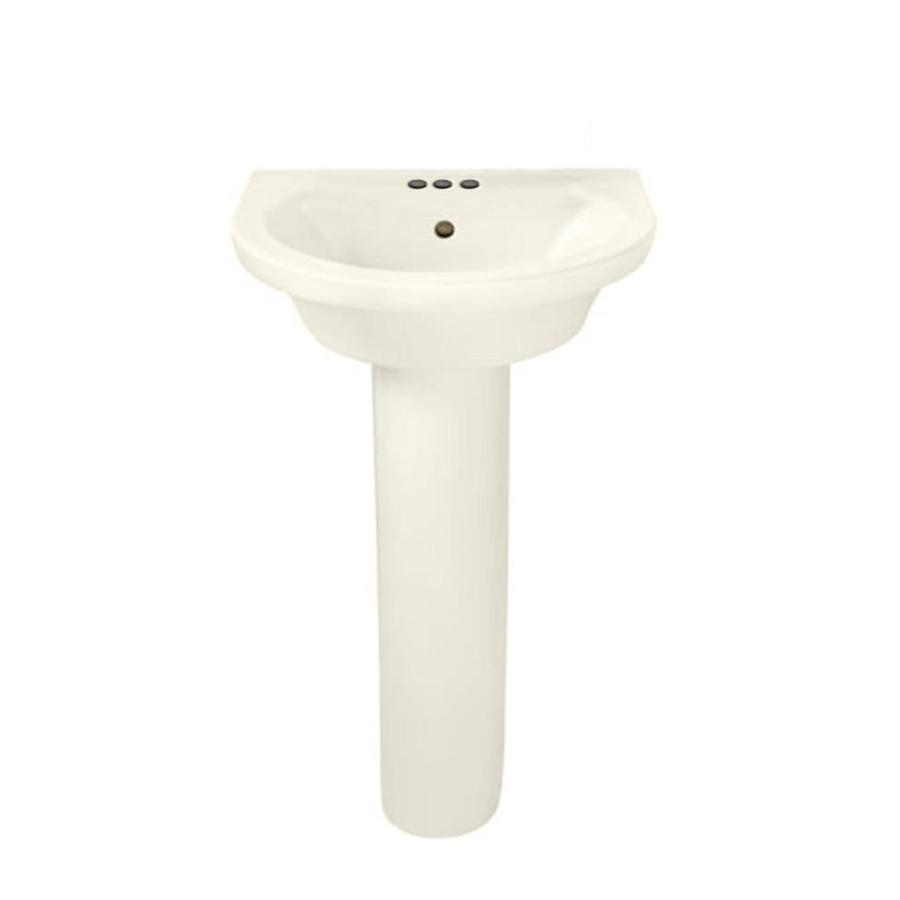 American Standard Tropic 36in H Linen Vitreous China Pedestal Sink
