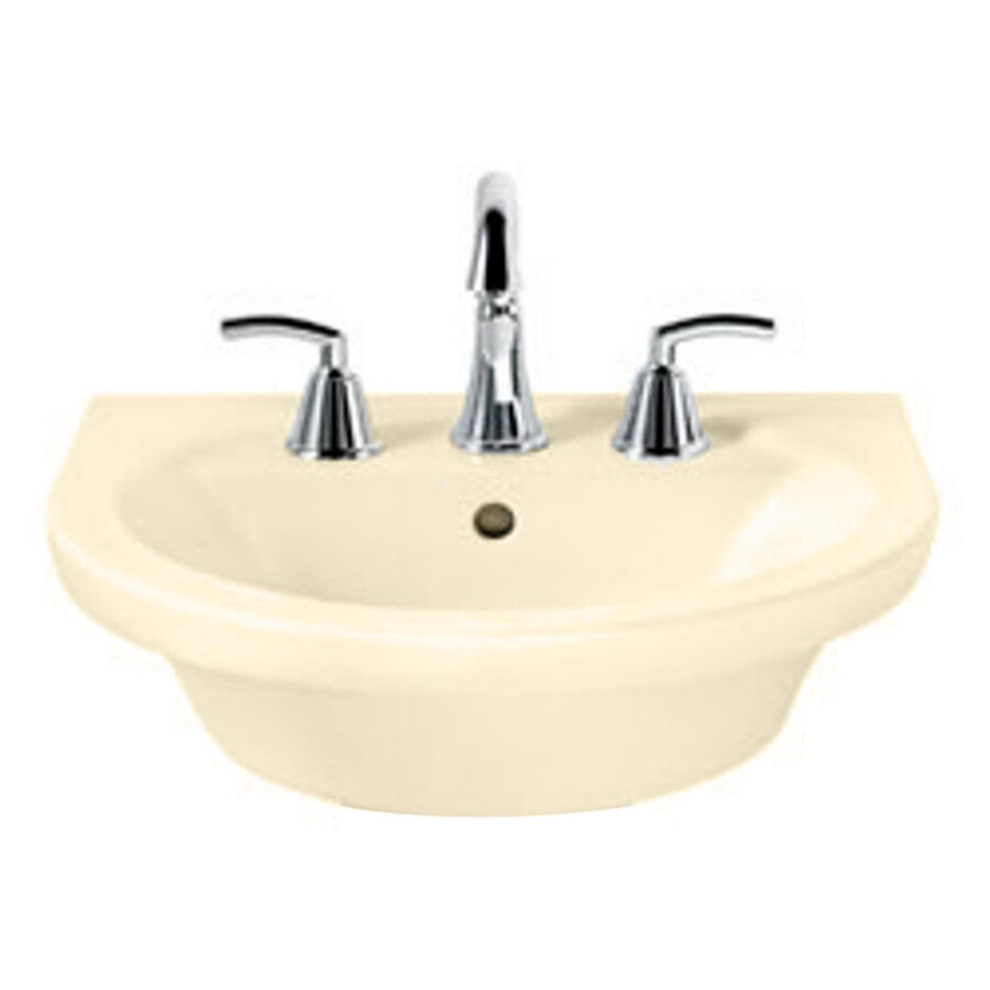 American Standard Tropic Bone Pedestal Sink Top (8" Widespread) at